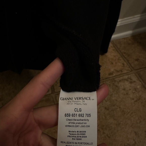 Versus Black Sweatshirt with Studded Logo - Picture 3 of 3